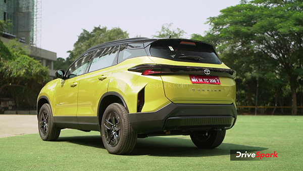 2023 Tata Harrier Review rear three quarter view