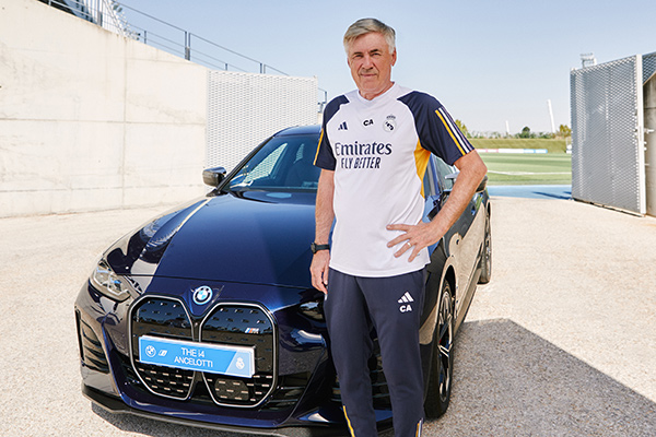 Ancelotti in front of the BMW i