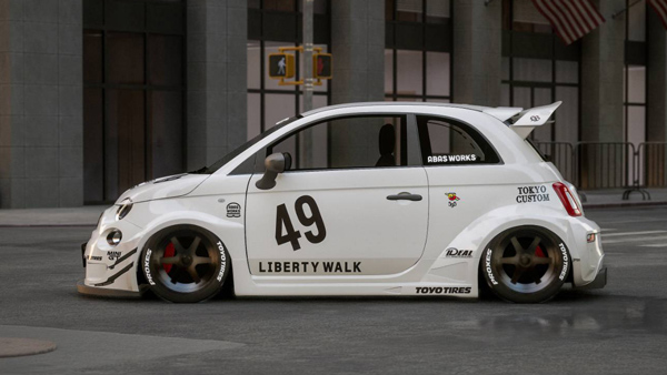 Liberty Walk Abarth 595 side profile