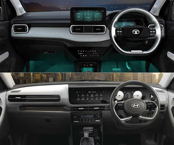 Tata Punch EV Vs 2024 Hyundai Creta Dashboard