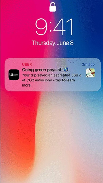 Uber Carbon Dioxide Tracking