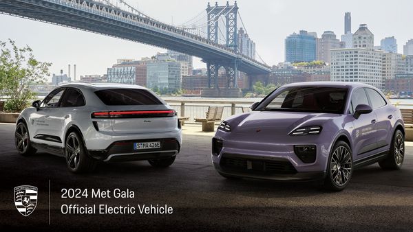 Electric Porsche Macan at 2024 Met Gala