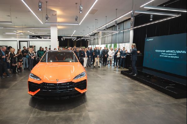 Lamborghini Launches Hybrid SUV in New Showroom