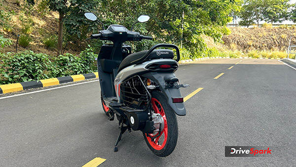BGauss RUV350 First Ride Review rear view