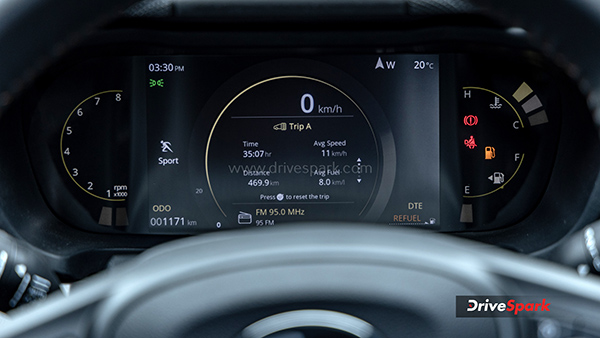 tata altroz racer review instrument display