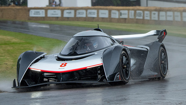 Mika H kkinen Drives Solus GT at Goodwood