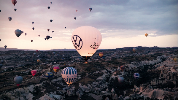 VW Golf Marks 50 Years with Balloon