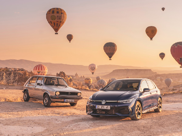 VW Golf Marks 50 Years with Balloon