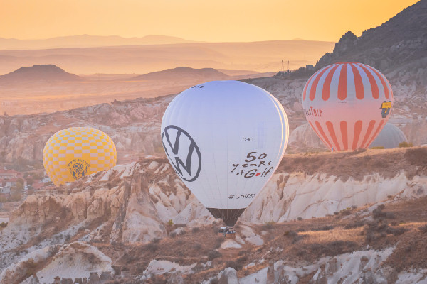 VW Golf Marks 50 Years with Balloon