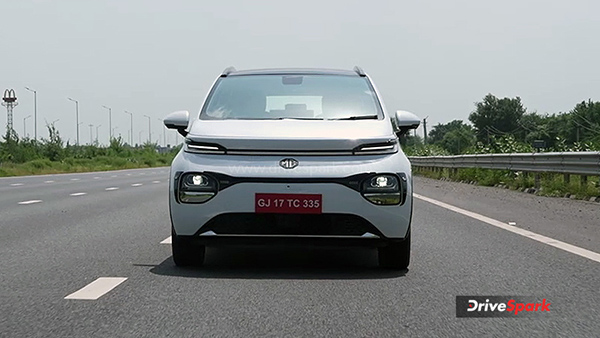 MG Windsor EV Review front tracking shot