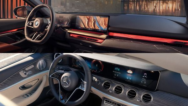 Mercedes Benz E Class Vs BMW 5 Series Powertrain Dimensions Price 