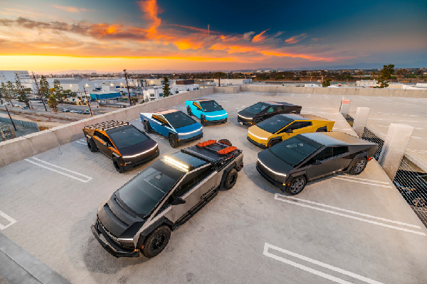 Unplugged Performance Displays Custom Cybertrucks at SEMA