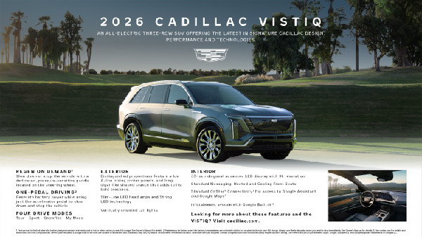 Introducing the 2026 Cadillac VISTIQ Electric SUV