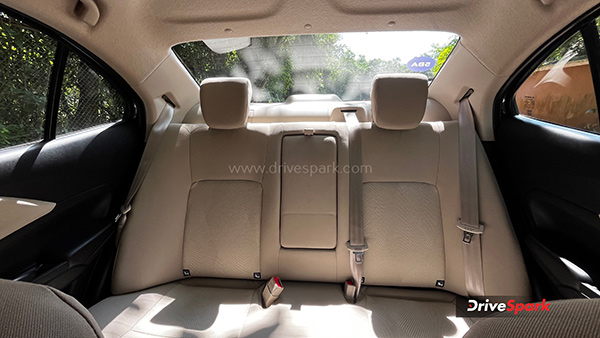 2024 Maruti Suzuki Dzire Review rear seats