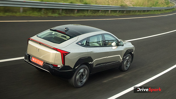 Mahindra XEV 9e Review rear tracking shot