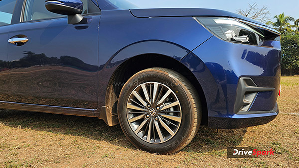 2025 Honda Amaze First Drive Review alloy wheels