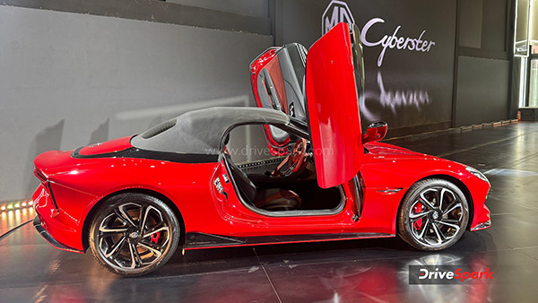 Auto Expo 2025 MG Cyberster Showcased