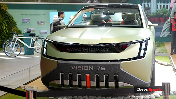 Auto Expo 2025 Skoda Vision 7S Showcased