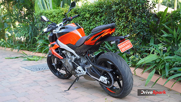 Aprilia Tuono 457 Review rear view
