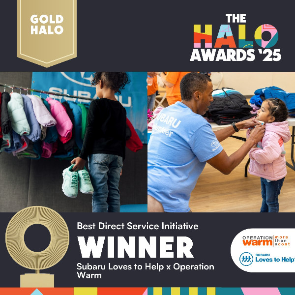 Subaru and Operation Warm Win Gold Halo Award
