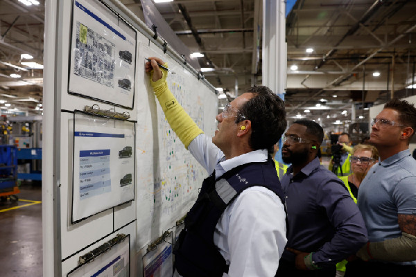 Filosa Visits Michigan Plants Before CEO Role