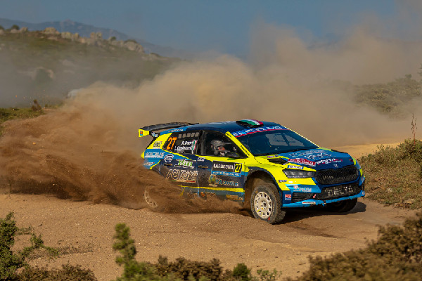 Italian Škoda Crew Wins WRC2 at Sardegna