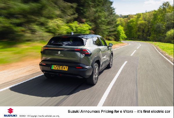 Pricing Announced for Suzuki e Vitara Electric Car