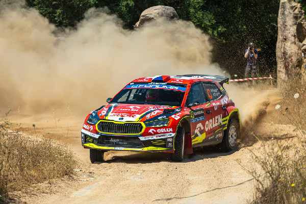 Italian Škoda Crew Wins WRC2 at Sardegna
