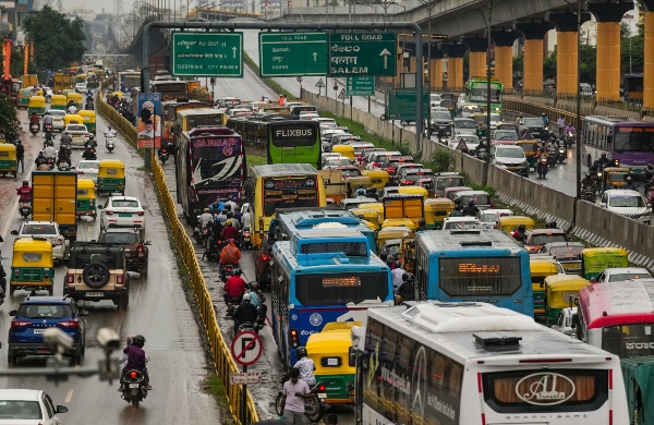 Bengaluru traffic congestion during rush hour