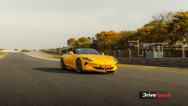 MG Cyberster Review tracking shot