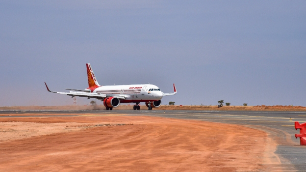 Air India A320 taxiing at Bangalore International Airport