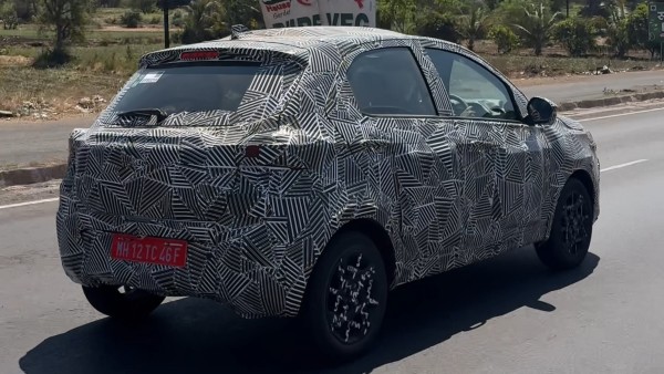 Tata Tiago EV Facelift Spied Testing