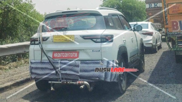 Maruti Brezza Facelift Spied During Emsission Testing