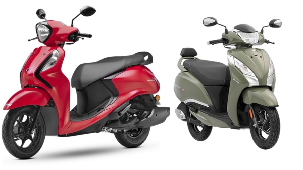 TVS Jupiter 125 Vs Yamaha Fascino 125 Hybrid TVS Jupiter 125 Vs Yamaha Fascino 125 Hybrid