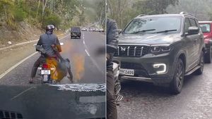 ಬೈಕ್‌ ಸವಾರನ ಬೇಜವಾಬ್ದಾರಿಯ ರೈಡ್‌: ಅನ್ಯಾಯವಾಗಿ ಸ್ಕಾರ್ಪಿಯೋ - ಥಾರ್ ಡಿಕ್ಕಿ, ಹಿಂಗಾದ್ರೆ ಹೆಂಗೆ?