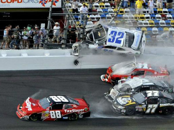 Car Crash During NASCAR Race
