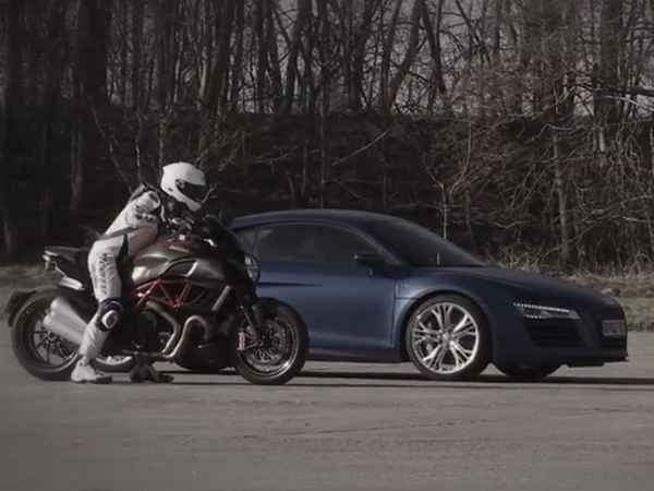 ಆಡಿ ಕಾರು vs ಡುಕಾಟಿ ಬೈಕ್ ರೇಸಿಂಗ್‌ನಲ್ಲಿ ವಿಜಯಿ ಯಾವುದು? 