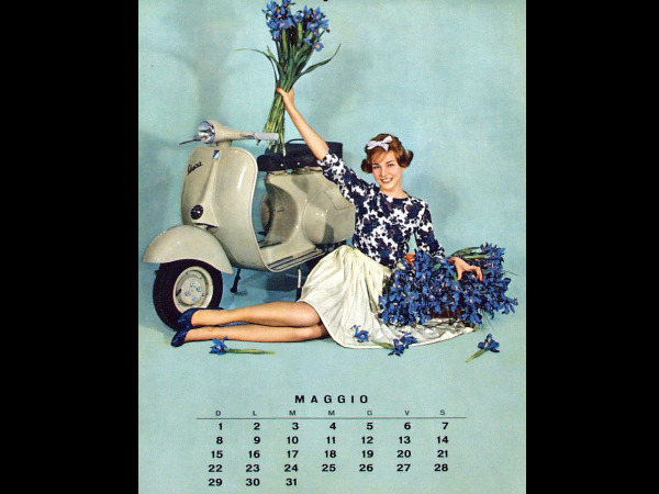 1960ರಿಂದ ಕ್ಲಾಸಿಕ್ ವೆಸ್ಪಾ ಕ್ಯಾಲೆಂಡರ್ 