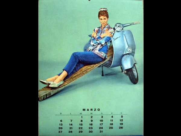 1960ರಿಂದ ಕ್ಲಾಸಿಕ್ ವೆಸ್ಪಾ ಕ್ಯಾಲೆಂಡರ್ 