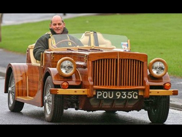 Wooden convertible retro American designer Mike Morris