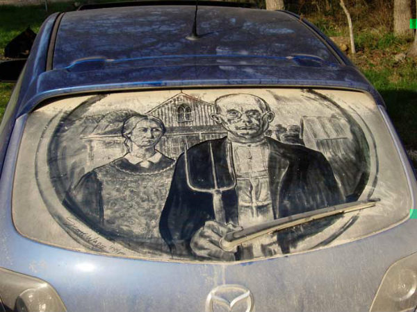 Unusual Dirty Car Art by Scott Wade