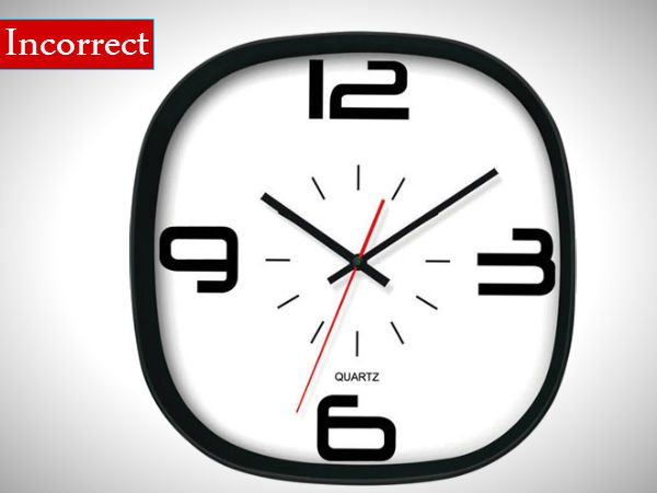 10ರಿಂದ 2 ಗಡಿಯಾರದ ದಿಕ್ಕು- ತಪ್ಪು 