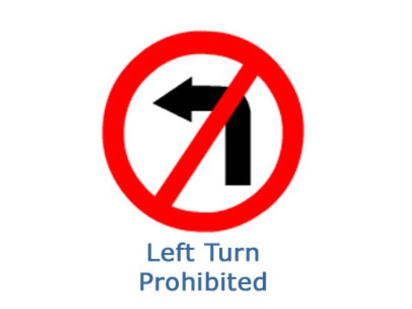 Left turn Prohibited