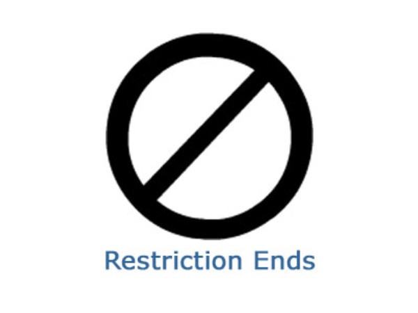 Restiction End Sign