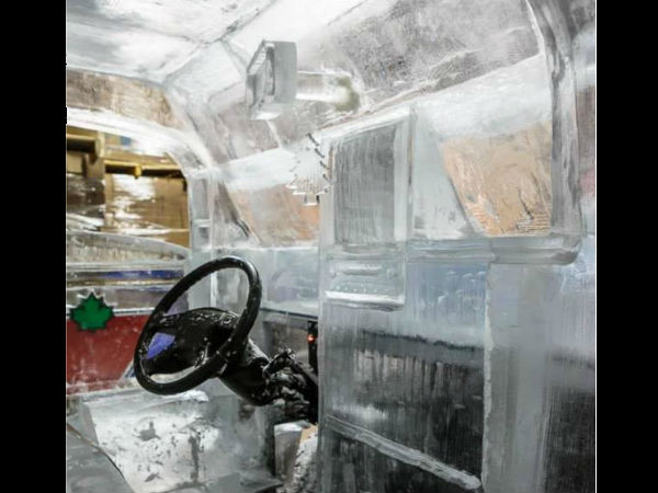 5 ಟನ್ ಮಂಜುಗಡ್ಡೆಯಿಂದ ತಯಾರಿಸಿದ ಐಸ್ ಟ್ರಕ್ಕಿದ್ದು!