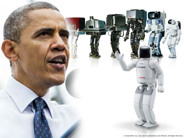 ಒಬಾಮಾ ಜೊತೆ ಫುಟ್ಬಾಲ್ ಆಟಕ್ಕಿಳಿದ ರೊಬೊಟ್