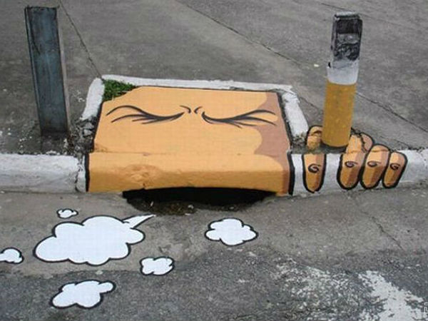 ನೈಜತೆಯನ್ನು ಕಾಪಾಡಿಕೊಂಡ ತ್ರಿಡಿ ರಸ್ತೆ ಕಲೆಗಾರಿಕೆ 