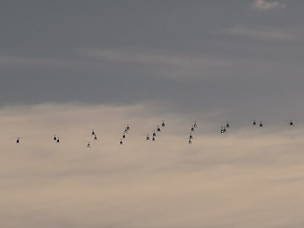 ಆಕಾಶದಲ್ಲಿ ಮೂಡಿಬಂತು ವಿಶಿಷ್ಟ 'ವಜ್ರಾಕೃತಿ' 