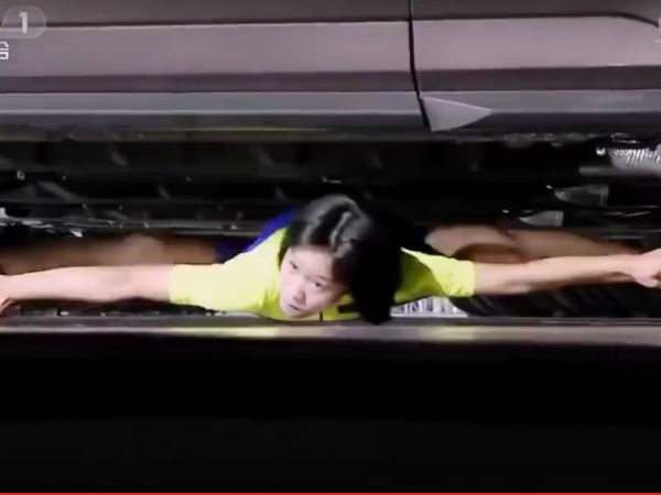 18 ಕಾರುಗಳ ಅಡಿಯಲ್ಲಿ ಚೀನಾ ಬಾಲಕಿಯ ಸ್ಕೇಟಿಂಗ್ ಚಮತ್ಕಾರ