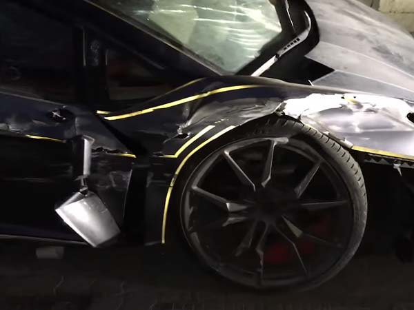 ಅಪಘಾತದಲ್ಲಿ ನಜ್ಜುಗುಜ್ಜಾದ ಲಂಬೋ ಕಾರು 67 ಲಕ್ಷಕ್ಕೆ ಹರಾಜು